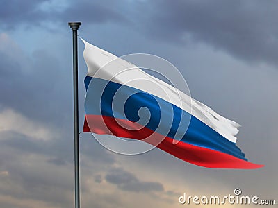 Russian flag, Russia abstract colors, 3D rendering Stock Photo