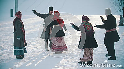 Russian Folklore - Funny Russian People in Traditional Costumes are Having  Fun on a Sunny Day Stock Video - Video of dance, adult: 176761829