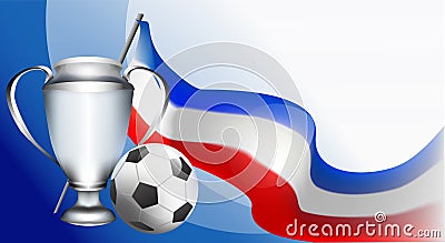 Russian football cup tournament. soccer championship in moscow. realistic background vector illustration Vector Illustration