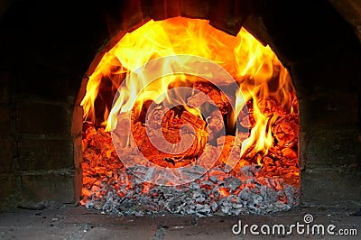 Russian furnace Stock Photo