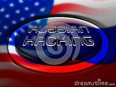 Russian Hacking Election Attack Alert 3d Illustration Stock Photo