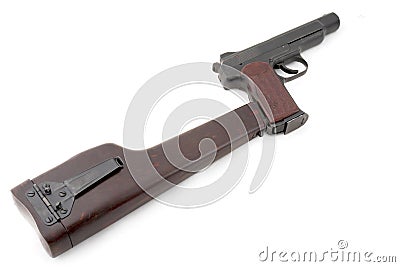 Russian heavy automatic pistol Stock Photo