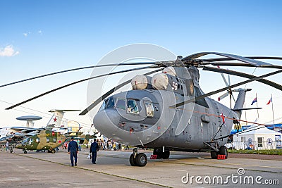Russian heavy transport helicopter Mi-26 Editorial Stock Photo