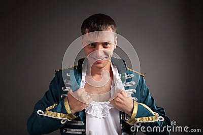 Russian hussar Stock Photo