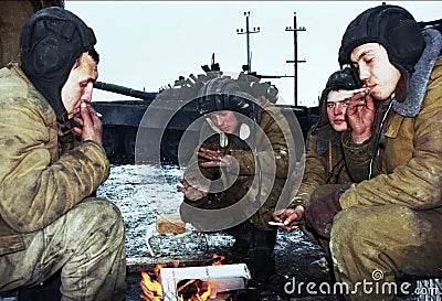 THE RUSSIAN INVASION OF CHECHNYA Editorial Stock Photo