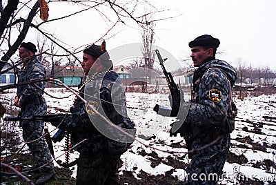 RUSSIAN INVASION OF CHECHNYA Editorial Stock Photo