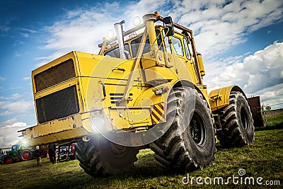 Russian Kirowez K 700 tractor stands on an oldtimer show altentreptow germany at may 2015. Editorial Stock Photo