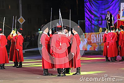 Russian Kuban Cossacks parade Editorial Stock Photo