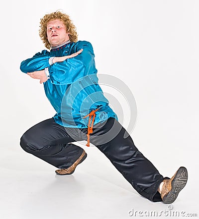 Russian Man Dancing Stock Photo