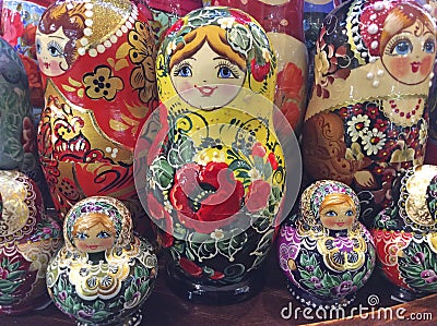 Russian matreshka doll souvenir Editorial Stock Photo