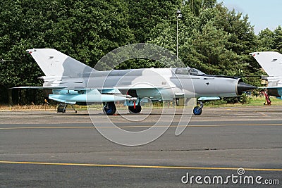 Russian MiG jet plane Stock Photo