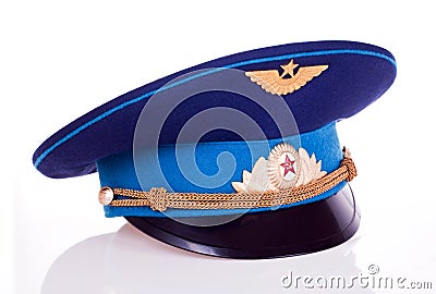 Russian military cap Stock Photo