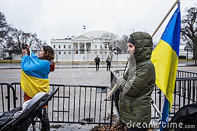 Protesters against Russia in Washington DC Editorial Stock Photo