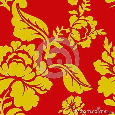 Russian national pattern Hohloma. Traditional Folk Ornament Vector Illustration