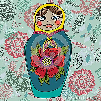 Russian nested doll, Matrioshka Stock Photo