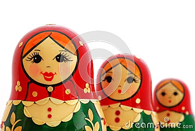 Russian Nesting Dolls Stock Photo