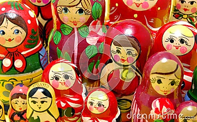 Russian nesting dolls Stock Photo