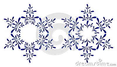 Russian ornaments. New Year's snowflake. Vector Illustration
