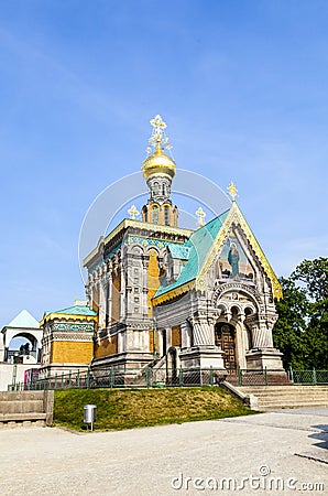 Russian orthodox chapel in Darmstadt Stock Photo