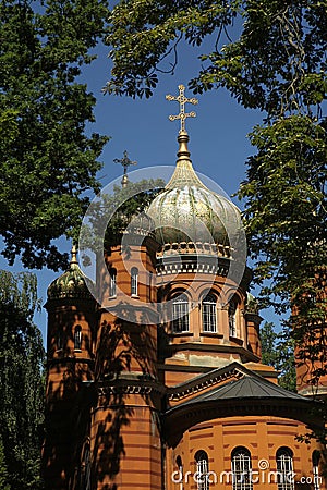 Russian Orthodox Chapel at the Historic Cemetery in Weimar Stock Photo