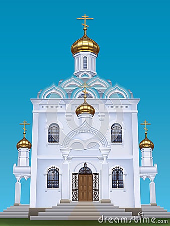 Russian orthodox church Vector Illustration