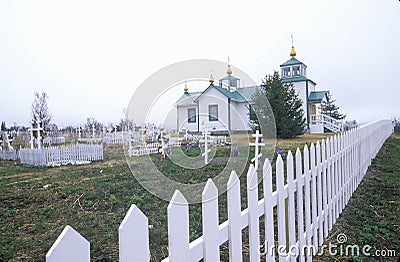 Russian Orthodox Church built in 1901 in Alaska on the Kenai Peninsula Editorial Stock Photo