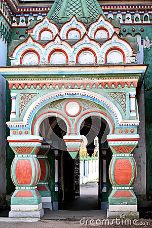 Russian orthodox church entrance Stock Photo