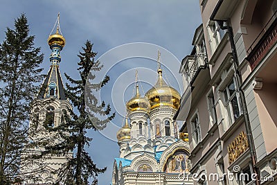 Russian Orthodox Church in Karlovy Vary Editorial Stock Photo