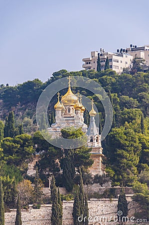 Church of St. Mary Magdalene in Jerusalem Stock Photo