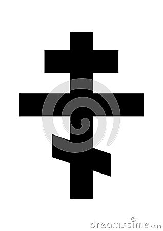 Russian orthodox cross Stock Photo