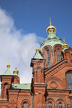 The russian orthodox Uspenski Cathedral in Helsinki. Finland Stock Photo