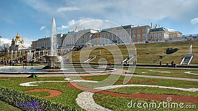 Russian palaces, fountains and parks. Editorial Stock Photo