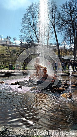 Russian palaces, fountains and parks. Editorial Stock Photo