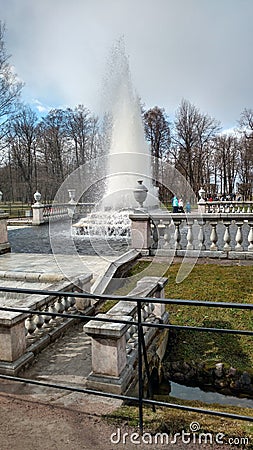 Russian palaces, fountains and parks. Editorial Stock Photo