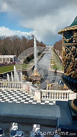 Russian palaces, fountains and parks. Editorial Stock Photo