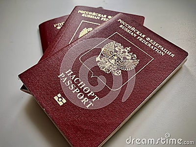 Russian Passports Editorial Stock Photo