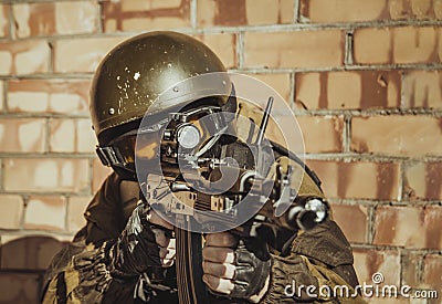 Russian police special force Stock Photo