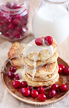 Russian quark pancakes Stock Photo