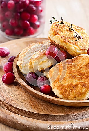 Russian quark pancakes Stock Photo