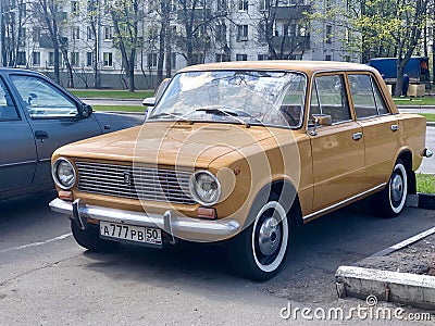 Russian Retro Car VAZ-2101, 1977 Editorial Stock Photo