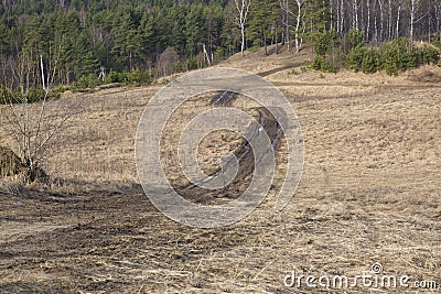 Russian road spring Stock Photo