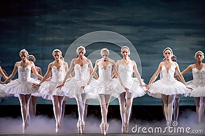 Russian royal ballet perfome Swan Lake Editorial Stock Photo