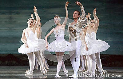 Russian royal ballet perform Swan Lake ballet Editorial Stock Photo