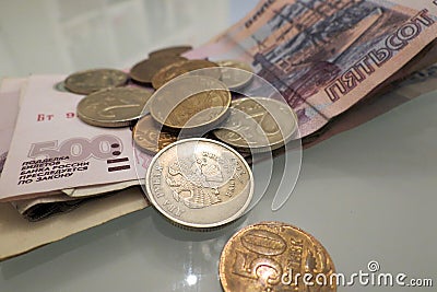 Russian ruble Stock Photo