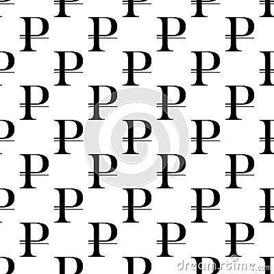 russian ruble icon in Pattern style Stock Photo