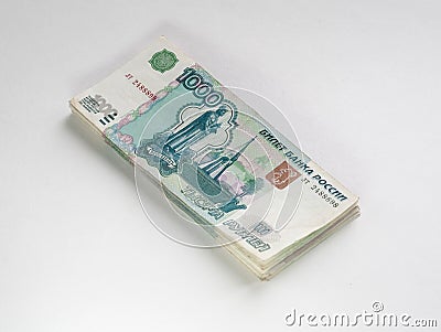 Russian rubles Stock Photo