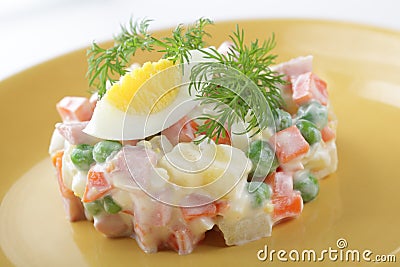 Russian salad Stock Photo