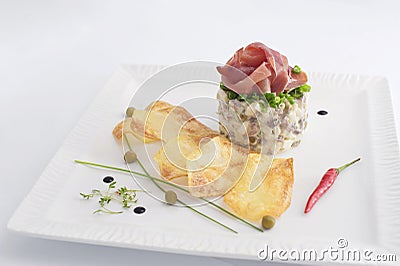 Russian salad Stock Photo