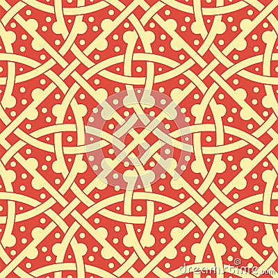 Russian Seamless vector decorative pattern Slavic circles Vector Illustration