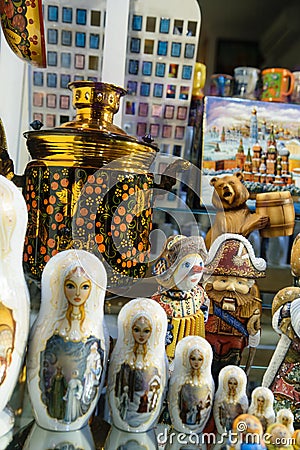 Russian souvenir dolls Stock Photo